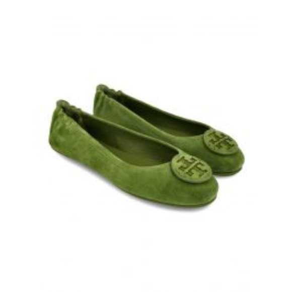 Tory Burch Shoes - Tory Burch Women's Royal Green Minnie 57247 Travel Suede Ballet Flats Size 9M
